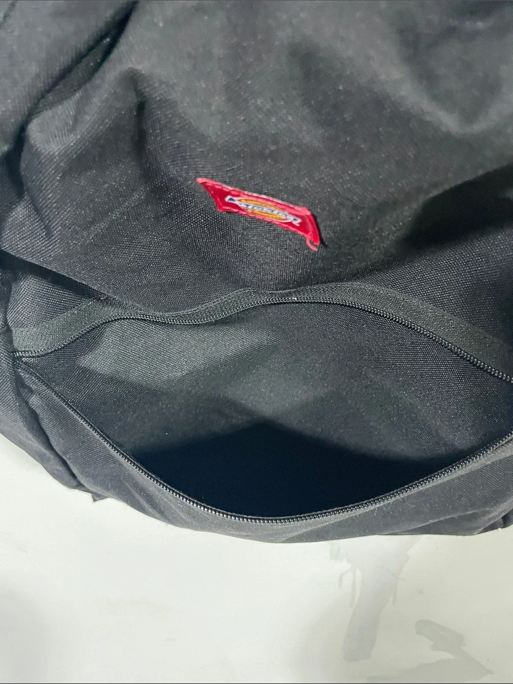 Dickies Black Canvas Daypack with Front Zip Pocket